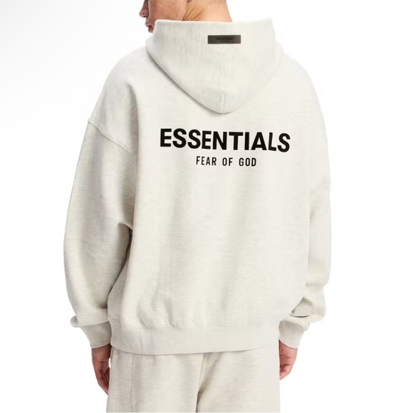 Fear of God Essentials Hoodie Light Oatmeal - Picture 3 of 5